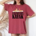 Never Underestimate An Old Man With A Kayak Paddle Canoe Women's Oversized Comfort T-shirt Crimson