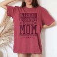 Warning Crossword Puzzle Mom Concentrates Hard Women's Oversized Comfort T-shirt Crimson