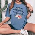 Blessed Mamaw Floral Grandma Women's Oversized Comfort T-shirt Blue Jean