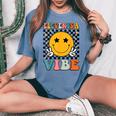 Eleven Is A Vibe 11Th Birthday Groovy Boys Girls 11 Year Old Women's Oversized Comfort T-shirt Blue Jean