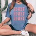 Vintage Plaid Howdy Rodeo Western Country Southern Cowgirl Women's Oversized Comfort T-shirt Blue Jean