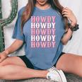 Vintage White Howdy Rodeo Western Country Southern Cowgirl Women's Oversized Comfort T-shirt Blue Jean