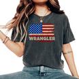 American Flag Us Usa Wrangler Men Women Women's Oversized Comfort T-Shirt Pepper