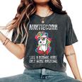 Auntiecorn Like A Normal Aunt Only More Awesome Mothers Day Gift For Women Women's Oversized Graphic Print Comfort T-shirt Pepper