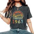 Awesome Since September 1963 Vintage 60Th Birthday Women's Oversized Comfort T-Shirt Pepper