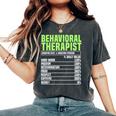 Behavioral Therapist Facts Analyst Behavior Tech Women Oversized Print Comfort T-shirt Pepper