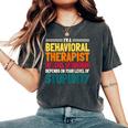 Behavioral Therapist Retro Vintage Rbt Analyst Behavior Tech Women Oversized Print Comfort T-shirt Pepper