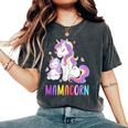 Cute Mamacorn Unicorn 2021 Rainbow Colors Women's Oversized Comfort T-Shirt Pepper