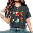 Dabbing Santa Elf Friends Christmas Boys Girls Xmas Dab Women's Oversized Comfort T-Shirt Pepper