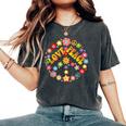 Daisy Peace Sign Love T 60S 70S Tie Dye Hippie Costume Women's Oversized Comfort T-shirt Pepper