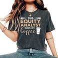This Equity Analyst Runs On Coffee Women's Oversized Comfort T-Shirt Pepper