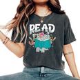 Teacher Library Read Book Pigeon Wild Animal Bookish Women's Oversized Comfort T-Shirt Pepper