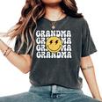 Grandma One Happy Dude Birthday Theme Family Matching Women's Oversized Comfort T-Shirt Pepper