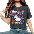 Groovy It's My Bachelor Party Unicorn Marriage Party Women's Oversized Comfort T-Shirt Pepper