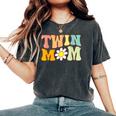 Groovy Twin Mama For New Mom Of Twins Women's Oversized Comfort T-shirt Pepper