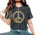 Hippie Floral Groovy Peace 70S Flower Vintage Peace Sign Women's Oversized Comfort T-shirt Pepper