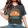 Indoorsy Girls I Love Not Camping Vintage Homebody Mom Girl Women's Oversized Comfort T-shirt Pepper