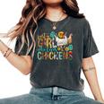 Just A Girl Who Loves Chickens Farm Lover Cute Chicken Buffs Women's Oversized Comfort T-Shirt Pepper