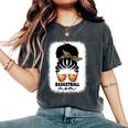 Leopard Basketball Mom Black Women African American Afro Mom Women's Oversized Comfort T-shirt Pepper