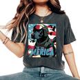 Merica Patriotic Black Labrador 4Th Of July Duck Hunting Women's Oversized Graphic Print Comfort T-shirt Pepper