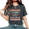 Merry Christmas-Us Army-Ugly Christmas Sweater T Women's Oversized Comfort T-Shirt Pepper