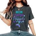 Mom Of The Birthday Mermaid Theme Party Squad Security Mommy Women's Oversized Comfort T-Shirt Pepper