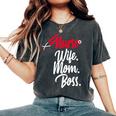 Nurse Wife Mom Boss Retro Nurse Sayings Quotes Nursing Women's Oversized Comfort T-Shirt Pepper
