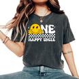 One Happy Dude Uncle Groovy 1St Birthday Family Matching Women's Oversized Comfort T-Shirt Pepper