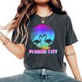 Panama City Flamingo Silhouette Group Vacation Women's Oversized Comfort T-shirt Pepper