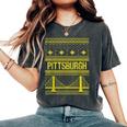 Pittsburgh Ugly Christmas Sweater Women's Oversized Comfort T-Shirt Pepper