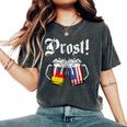 Prost Beer German American Flag Oktoberfest Women's Oversized Comfort T-Shirt Pepper