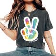 Retro Tie Dye Peace Sign Be Kind Peace Love Kindness Women's Oversized Comfort T-shirt Pepper