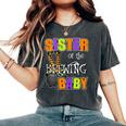 Sister Of Brewing Baby Halloween Theme Baby Shower Spooky Women's Oversized Comfort T-Shirt Pepper