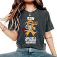 Son Multiple Sclerosis Awareness Leopard Buffalo Plaid Women's Oversized Comfort T-shirt Pepper