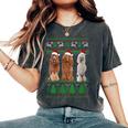 Ugly Christmas Sweater Poodle Dog Women's Oversized Comfort T-Shirt Pepper