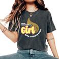 Never Underestimate A Girl With A French Horn Wome Women's Oversized Comfort T-Shirt Pepper