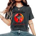 Never Underestimate Old Lady Covered By Blood Of Jesus Women's Oversized Comfort T-Shirt Pepper