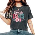 Vintage 1943 80Th Birthday Made In 1943 Floral 80 Year Old Women's Oversized Comfort T-Shirt Pepper