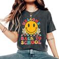 Welcome Back To School Retro First Day Of School Teacher Women's Oversized Comfort T-Shirt Pepper