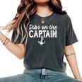 Wife Dibs On The Captain Captain Wife Retro Women's Oversized Comfort T-Shirt Pepper