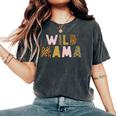 Wild One Mama Two Wild Birthday Outfit Zoo Birthday Animal Women's Oversized Comfort T-Shirt Pepper