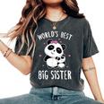World's Best Big Sister Cute Pandas Panda Siblings Women's Oversized Comfort T-Shirt Pepper