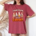 Thanksgiving With My Gnomies Fall Autumn Vibes Women's Oversized Comfort T-Shirt Blue Jean