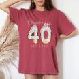 40Th Birthday Decorations Chapter 40 Est 1983 For Women's Oversized Comfort T-Shirt Crimson