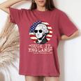 4Th July George Washington England Funny Patriotic Men Women Women's Oversized Graphic Print Comfort T-shirt Crimson