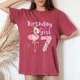 7Th Birthday Girls Flamingo 7 Years Old Tropical Flamingo Women's Oversized Comfort T-Shirt Crimson