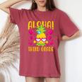 Aloha Third Grade Cute Pineapple Student Teacher Women's Oversized Comfort T-Shirt Crimson