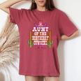 Aunt Of The Birthday Cowgirl Kids Rodeo Party Bday Women's Oversized Comfort T-shirt Crimson