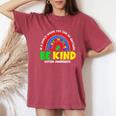 Autism Son Child Daughter Mom Rainbow Be Kind Women's Oversized Comfort T-shirt Crimson