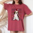 Beagle Christmas Lights Ugly Sweater Dog Lover Women's Oversized Comfort T-Shirt Crimson